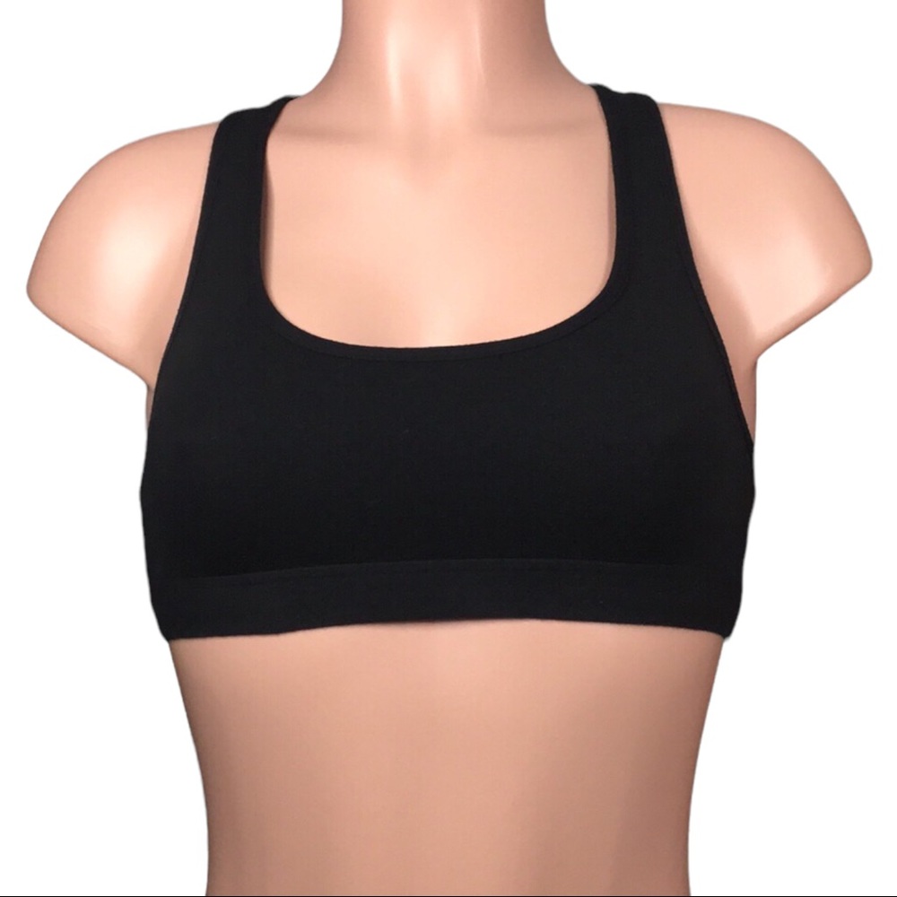 PINK Victoria’s Secret Black Lace Back‎ Pink Crop Bralette XS X-Small